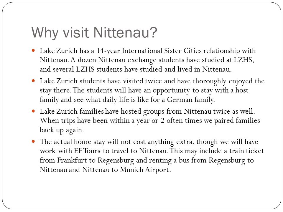 Why visit Nittenau.