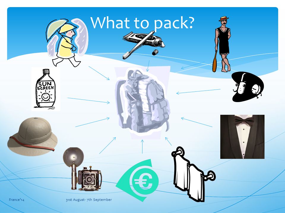 What to pack
