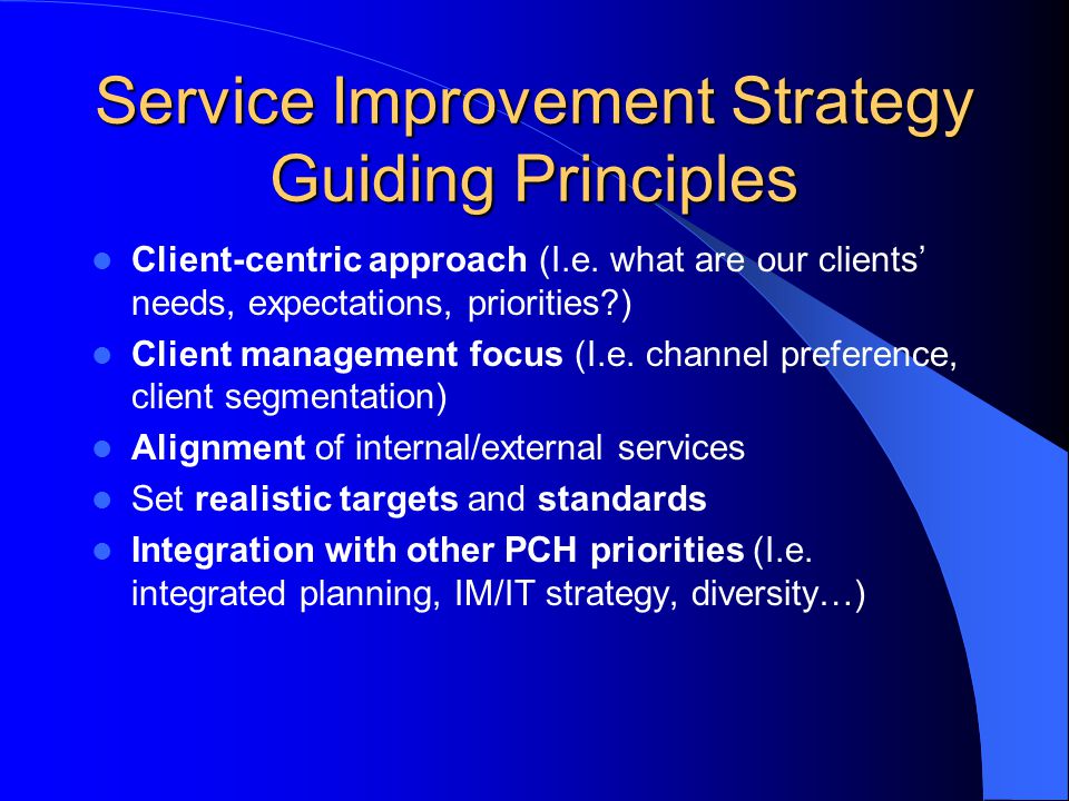 service improvement service improvement