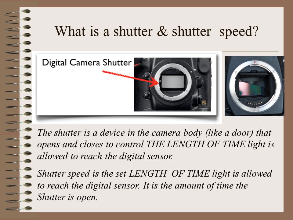 What is a shutter & shutter speed.