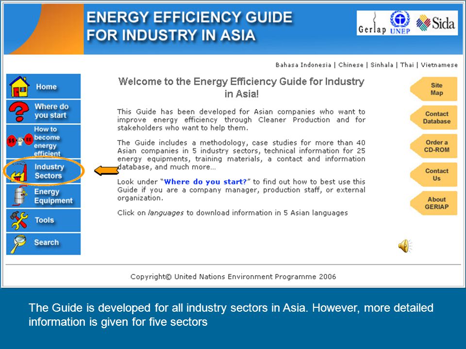 The Guide is developed for all industry sectors in Asia.