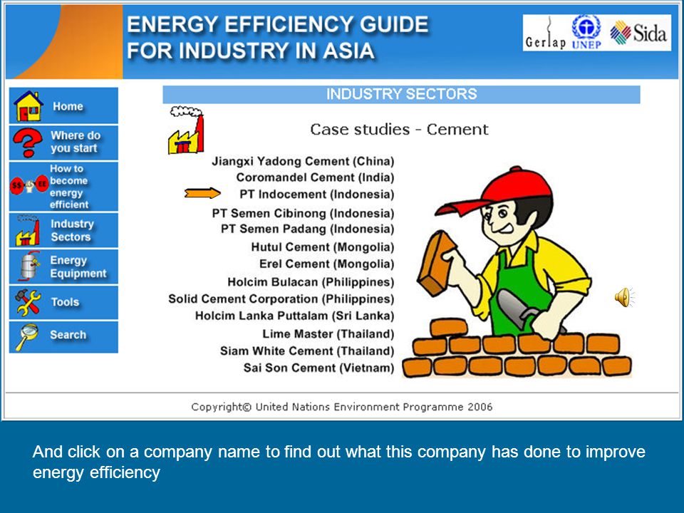 And click on a company name to find out what this company has done to improve energy efficiency