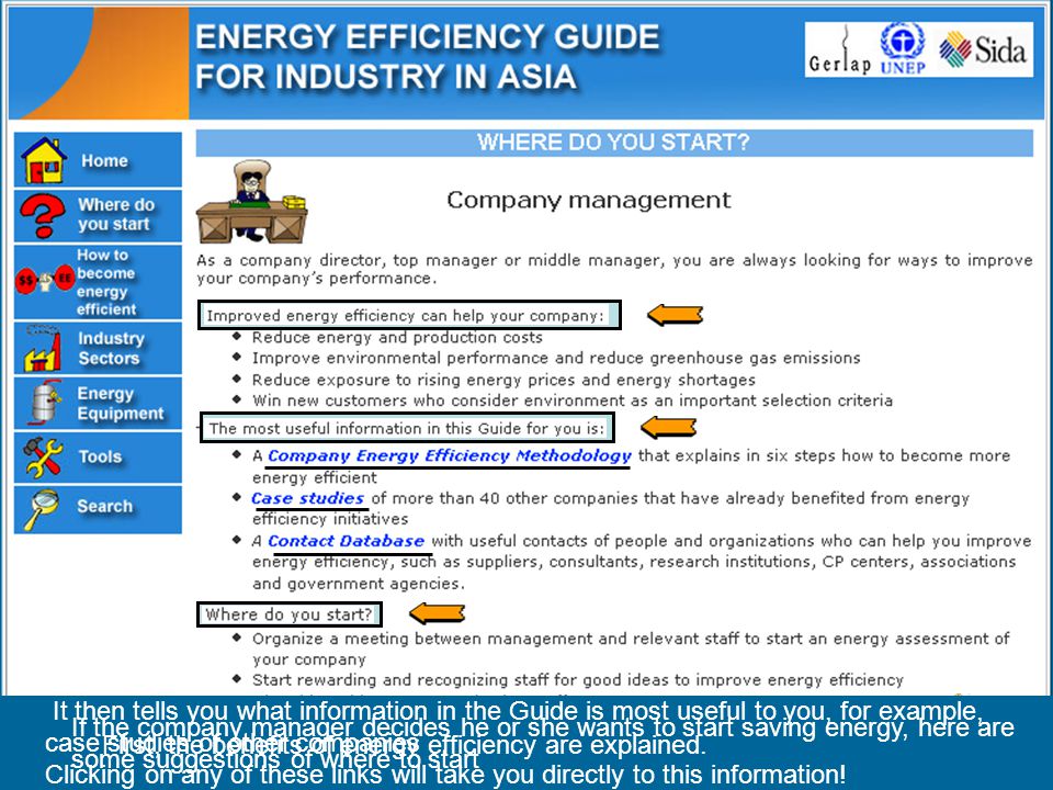 First, the benefits of energy efficiency are explained.