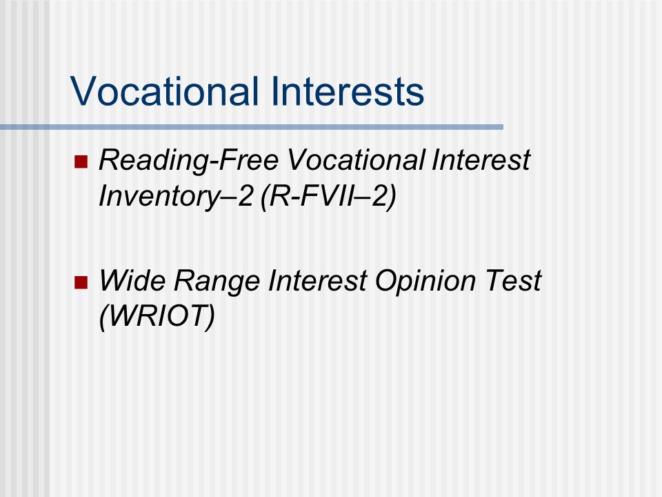 vocational test