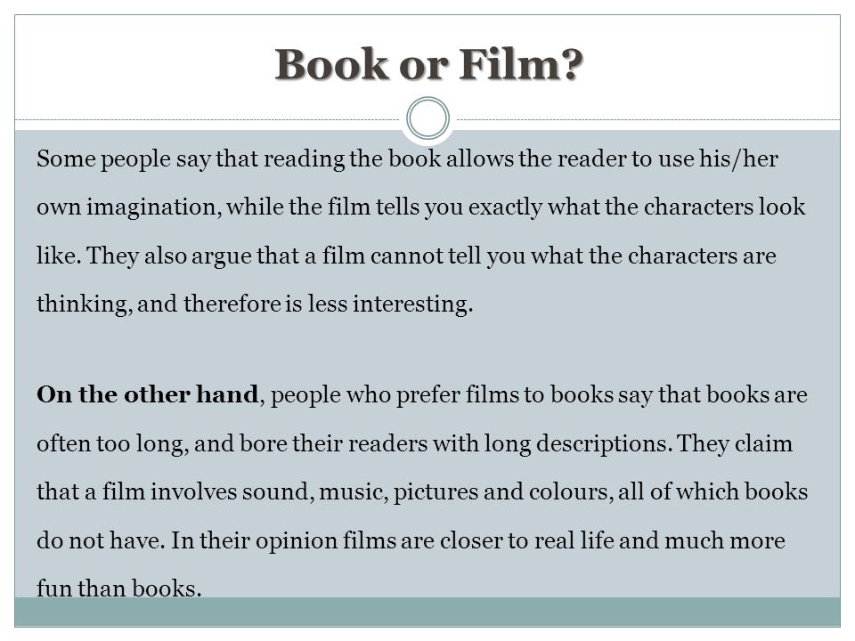 Book or Film.