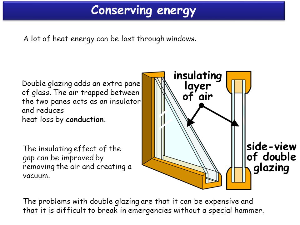 The insulating effect of the gap can be improved by removing the air and creating a vacuum.