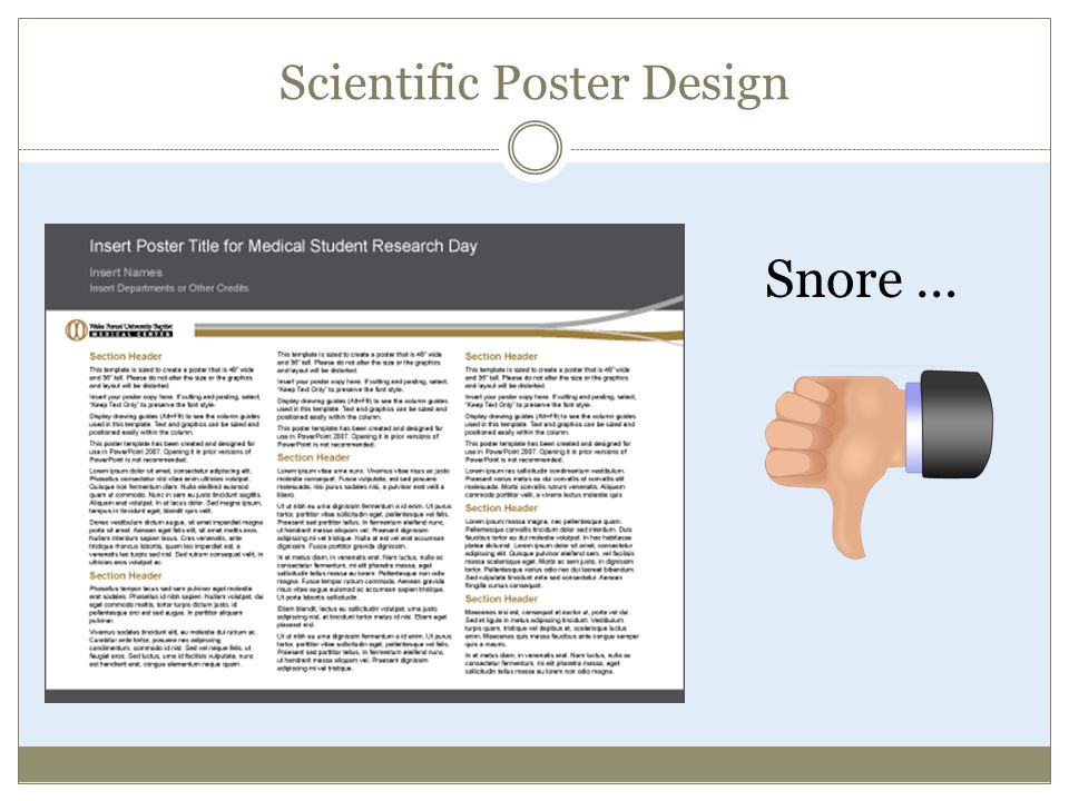 Scientific Poster Design Snore …