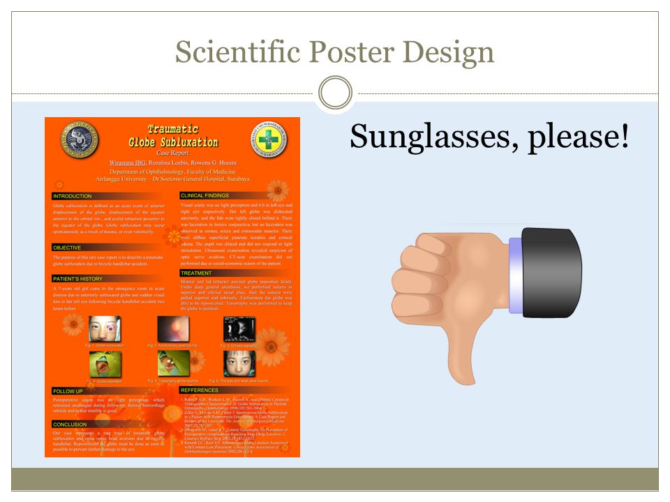 Scientific Poster Design Sunglasses, please!