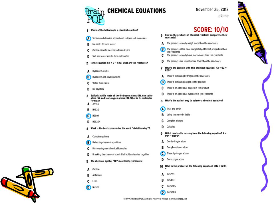 Chemical Reactions Writing Formulas Chapter 15 Section 27