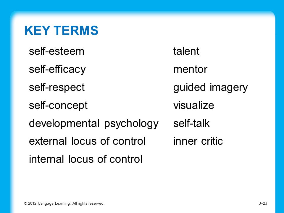 KEY TERMS © 2012 Cengage Learning.