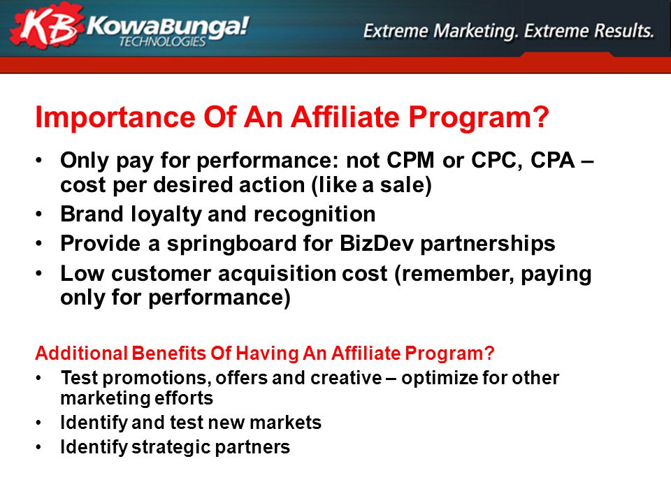 Importance Of An Affiliate Program.