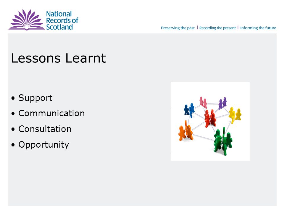 Lessons Learnt Support Communication Consultation Opportunity
