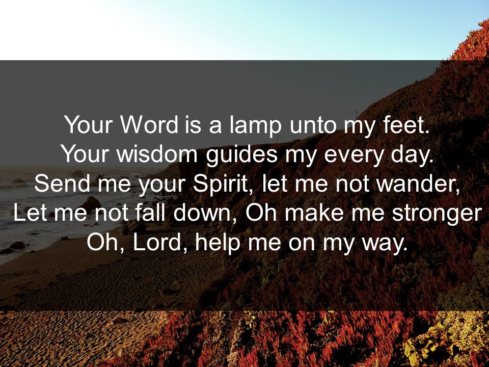 Your Word is a lamp unto my feet. Your wisdom guides my every day.