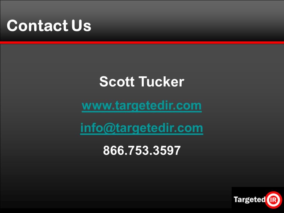 Scott Tucker Contact Us