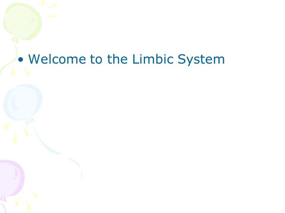 Welcome to the Limbic System