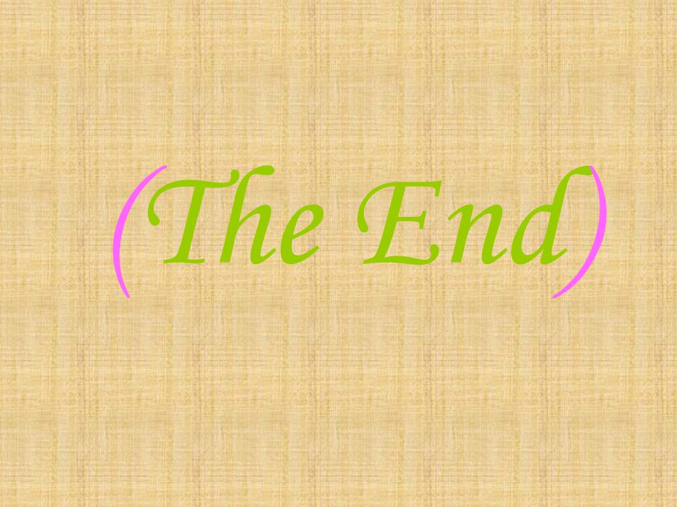 (The End)