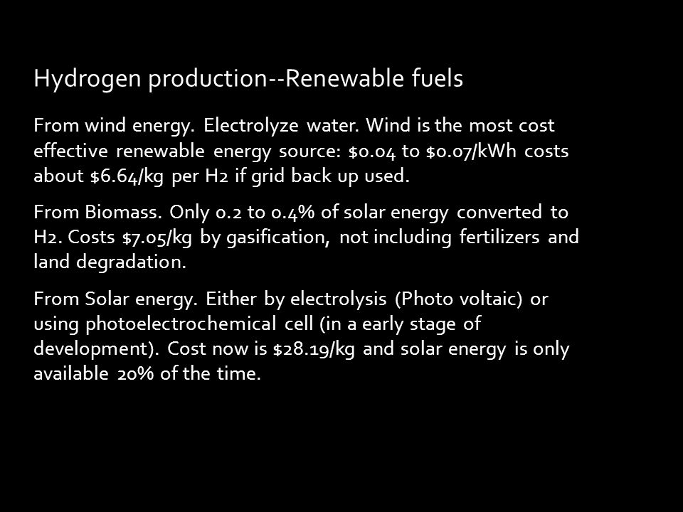 From wind energy. Electrolyze water.
