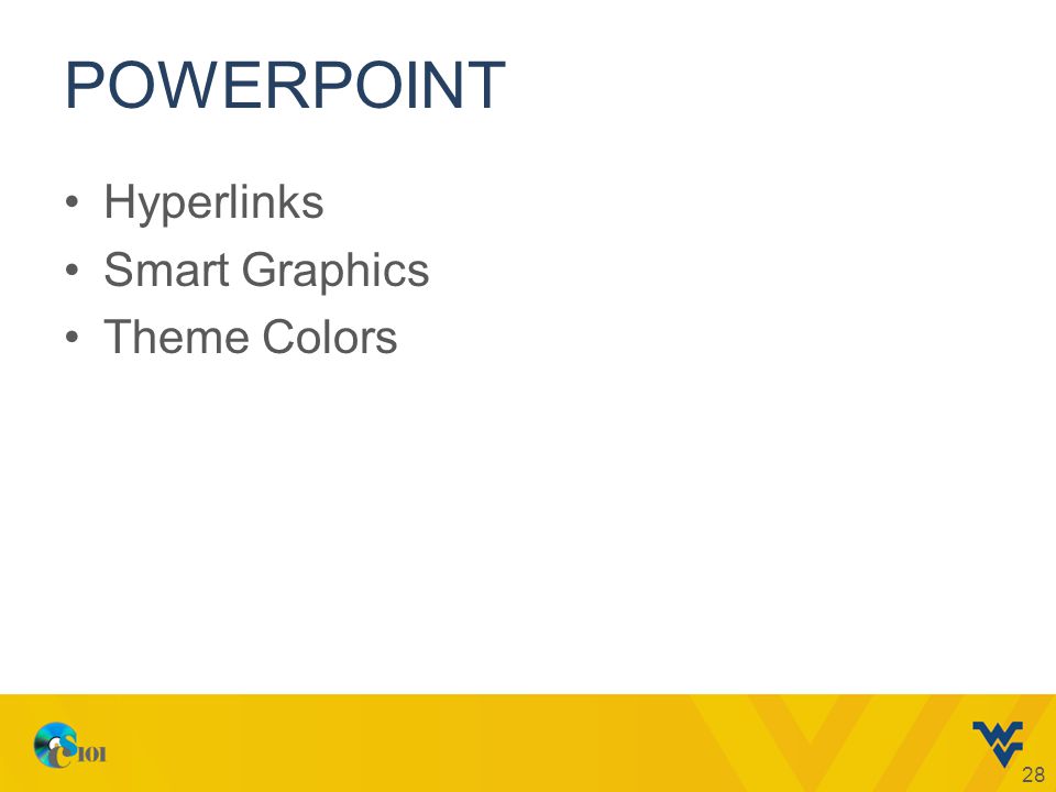 POWERPOINT Hyperlinks Smart Graphics Theme Colors 28