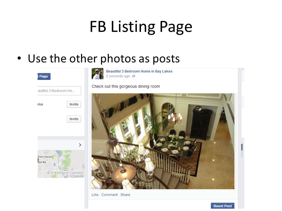 FB Listing Page Use the other photos as posts