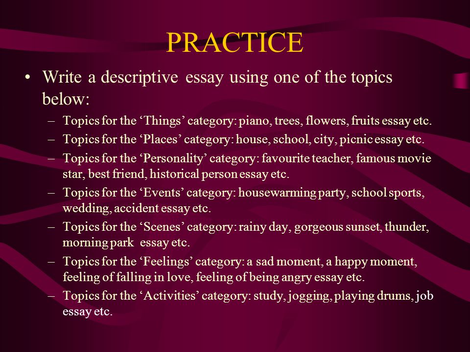 Things To Write An Essay On