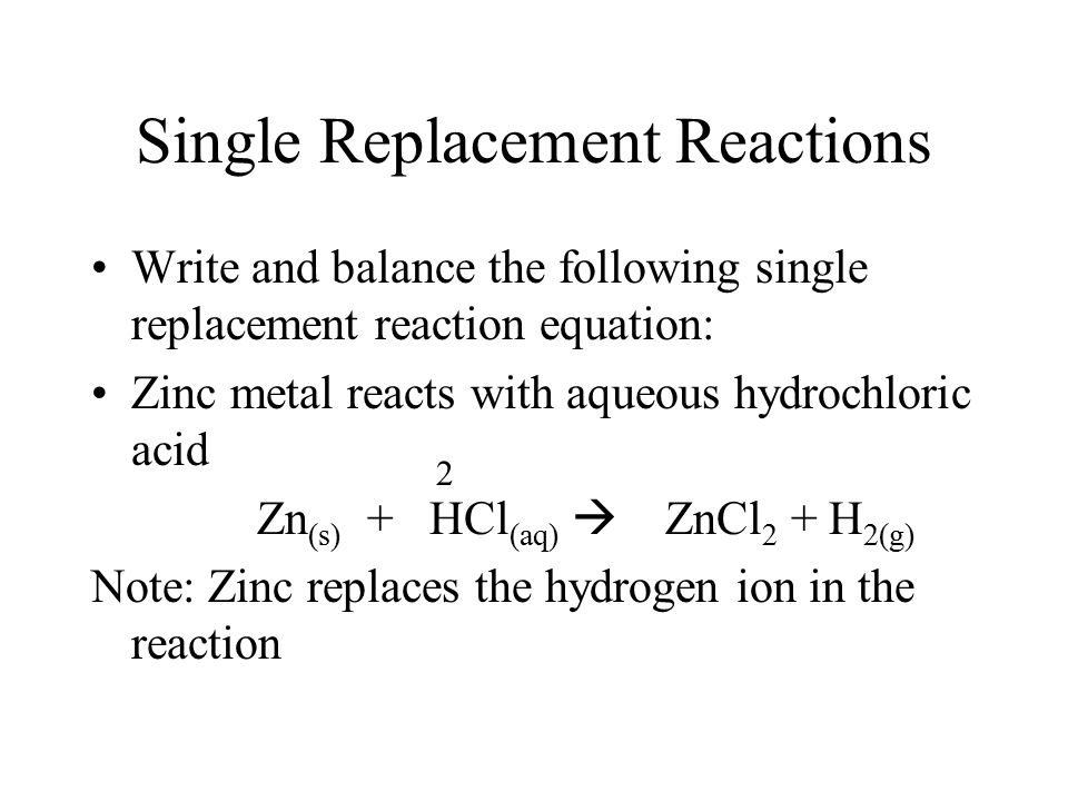 Balanced Equation For Zinc And Hydrochloric Acid Talkchannels Chemical Reactions A Reaction Is