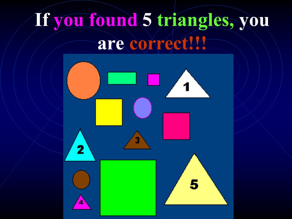Great!!! Now count the number of triangles: