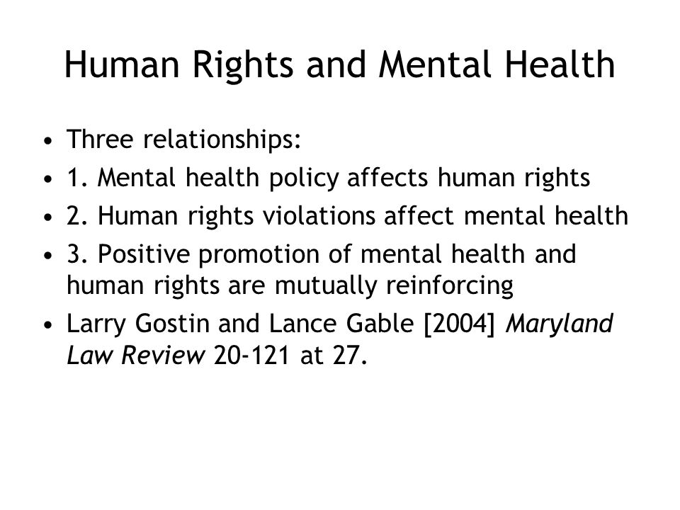 mental health rights