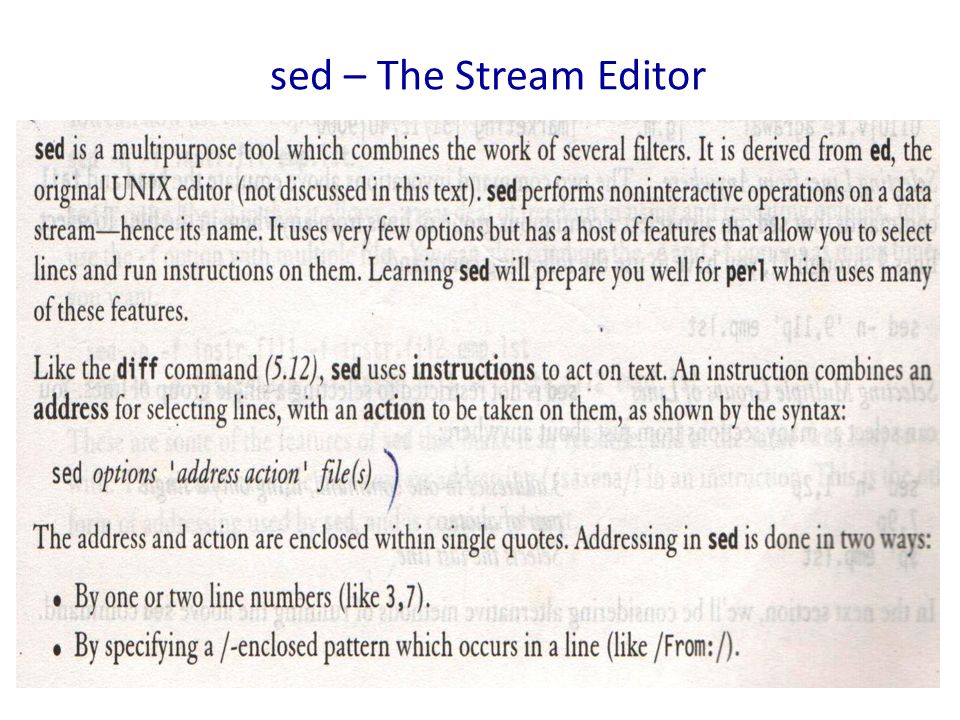 sed – The Stream Editor