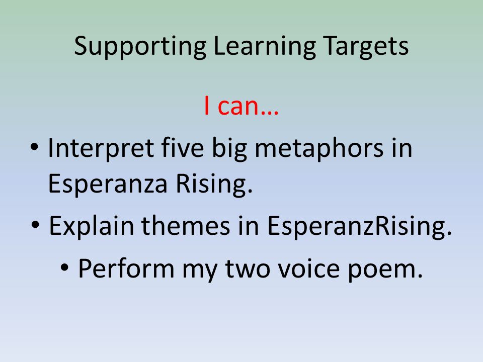Esperanza rising theme essay