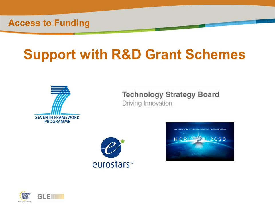 Support with R&D Grant Schemes Access to Funding