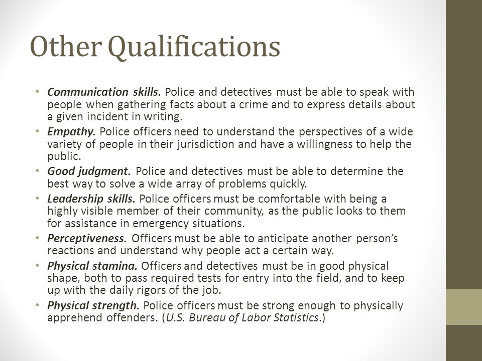 Other Qualifications Communication skills.