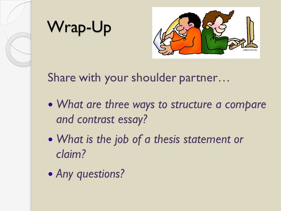 Structure Of Compare And Contrast Essay