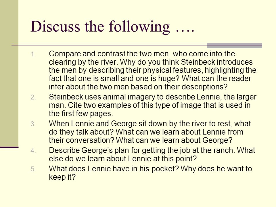 of mice and men character comparison essay of mice and men character comparison essay