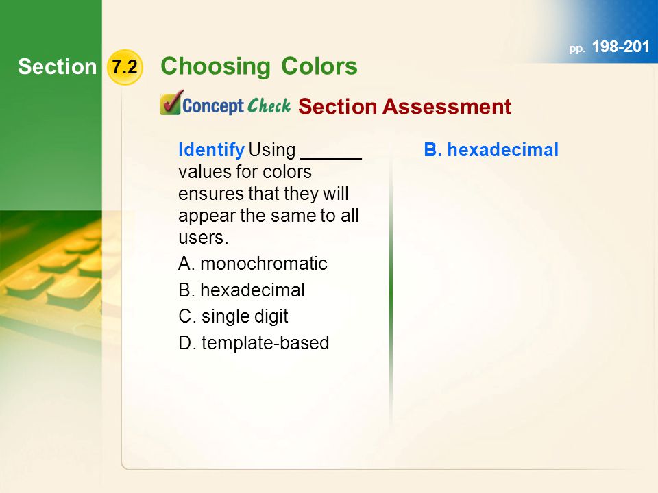 Section 7.2 Choosing Colors pp.
