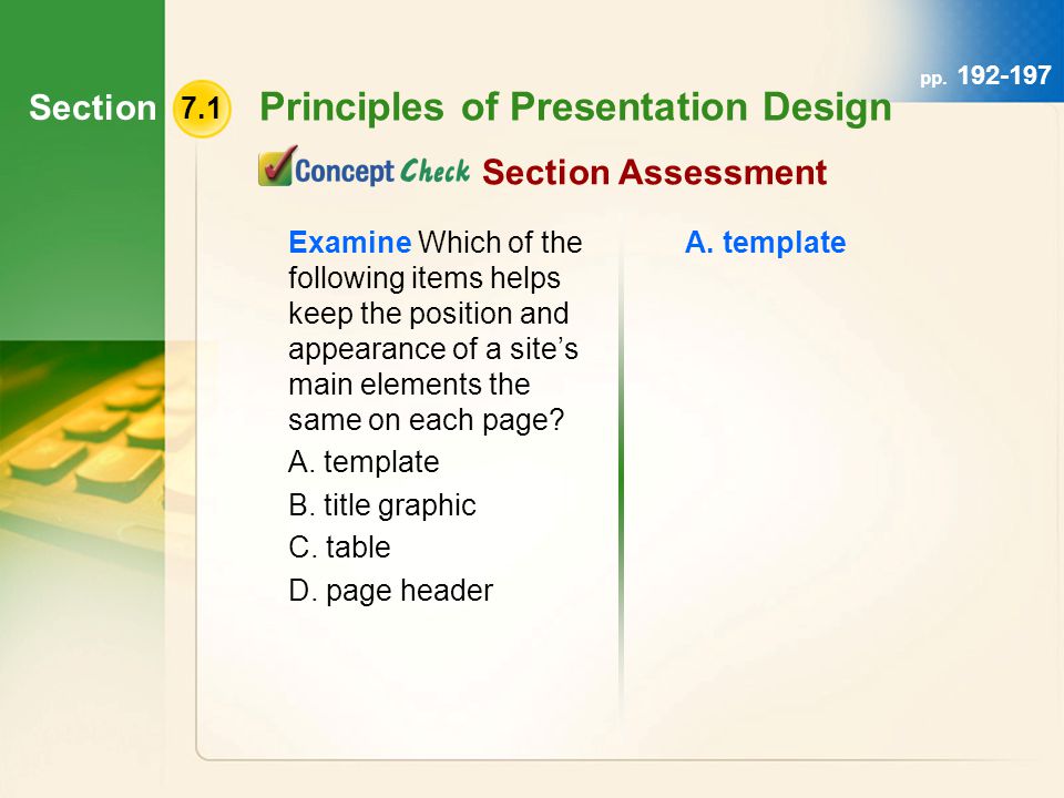 Section 7.1 Principles of Presentation Design pp.