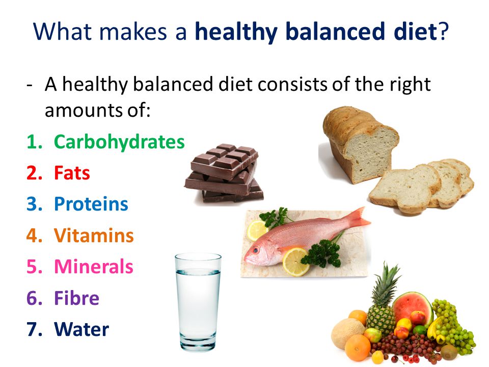 What makes a healthy balanced diet.