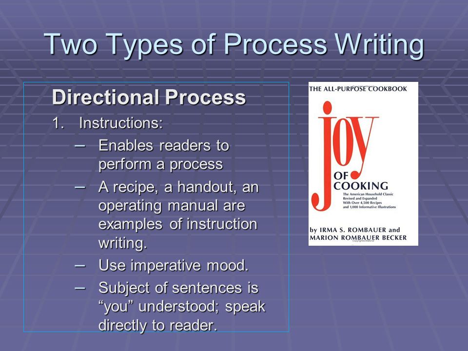 2 types of process essays