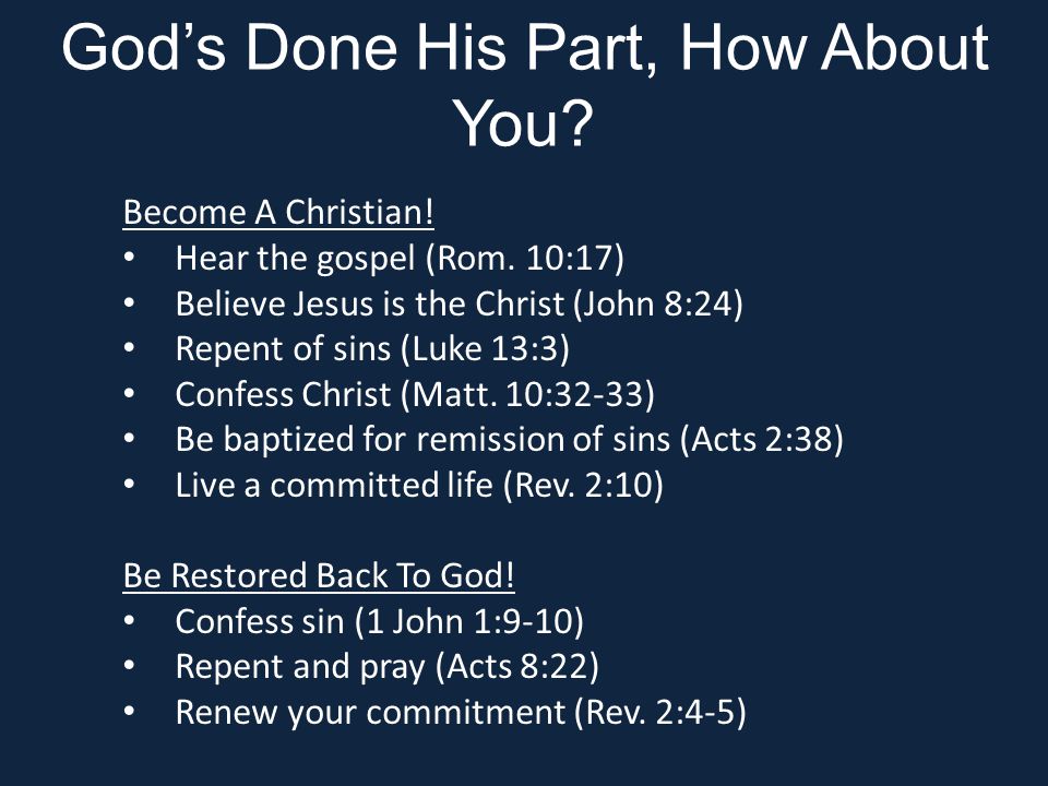 Become A Christian. Hear the gospel (Rom.