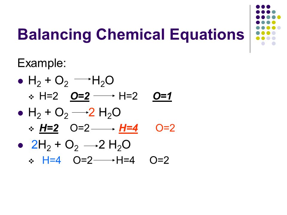 Example Of A Balanced Chemical Equation Talkchannels Balancing Chemical Equations By Jason R Steele Ppt Download