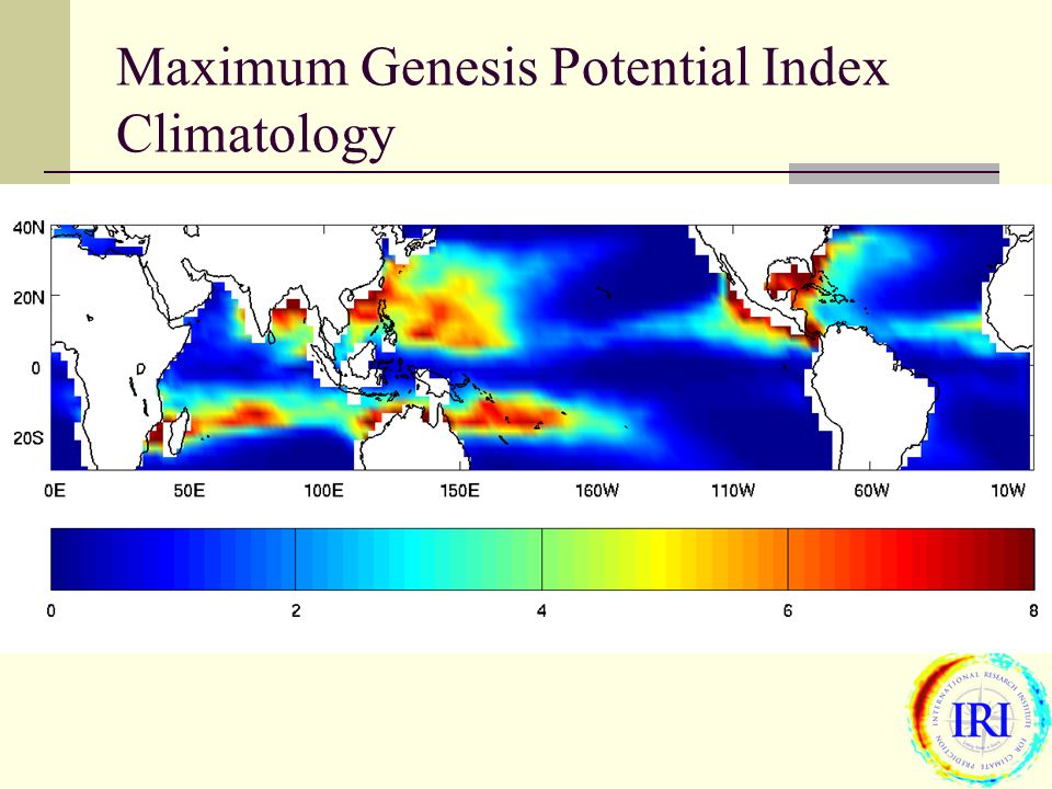 Maximum Genesis Potential Index Climatology