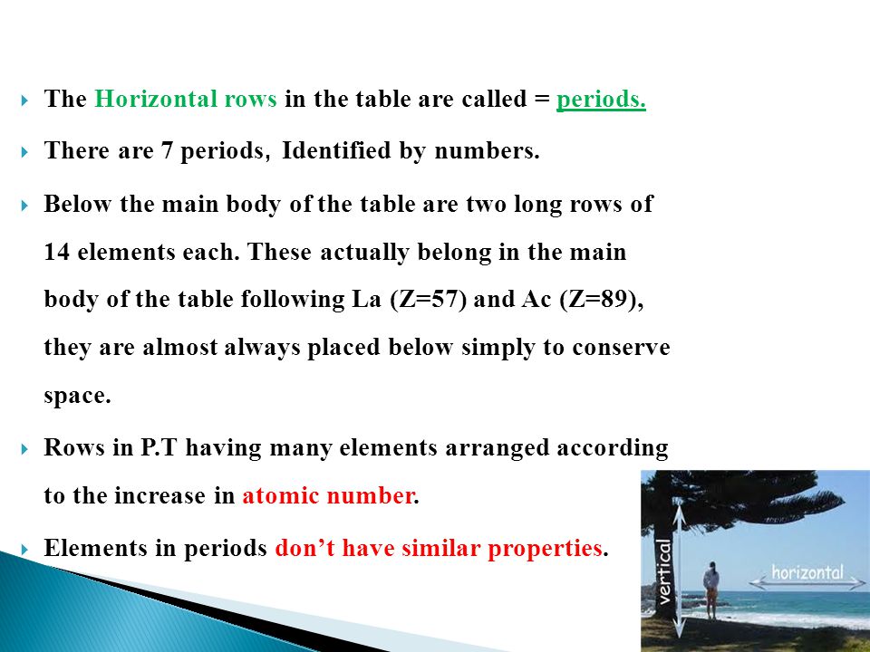 there are 7 periods identified by numbers below the main body of the table are two long rows of 14 elements each - Modern Periodic Table Elements Arranged According there are 7 periods identified by numbers below the main body of the table are two long rows of 14 elements each - Modern Periodic Table Elements Arranged According