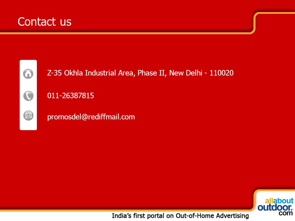 Contact us Z-35 Okhla Industrial Area, Phase II, New Delhi