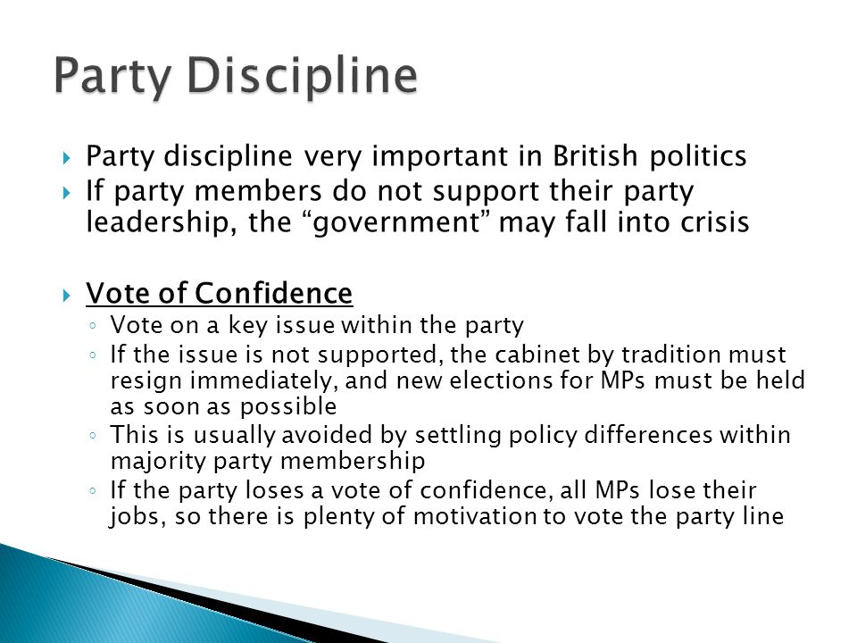 importance of party discipline importance of party discipline