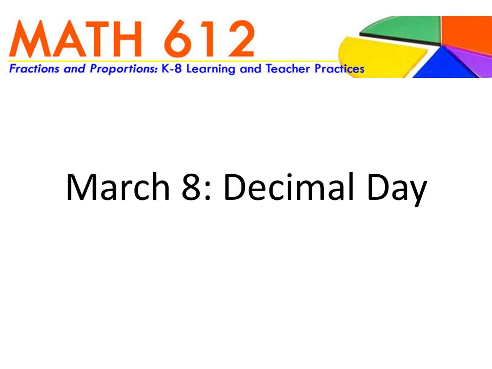 March 8: Decimal Day
