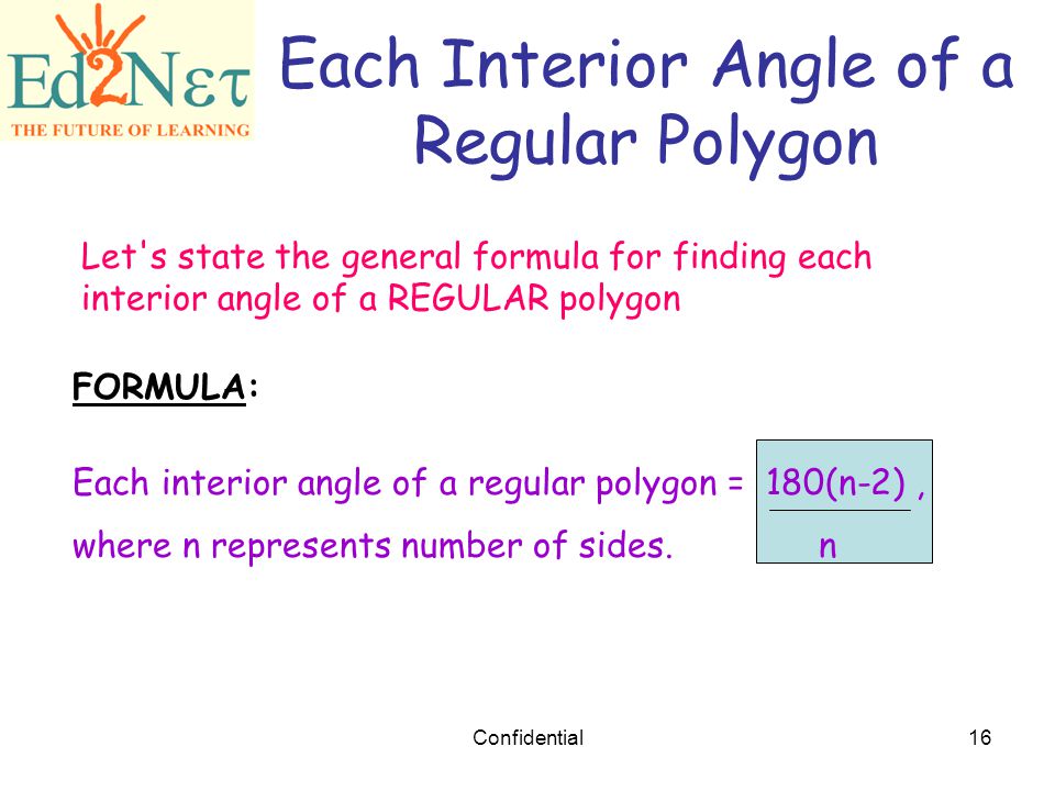 One Interior Angle Formula