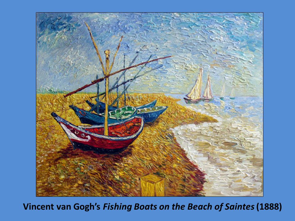 Vincent van Gogh’s Fishing Boats on the Beach of Saintes (1888)
