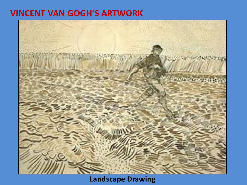 VINCENT VAN GOGH’S ARTWORK Landscape Drawing