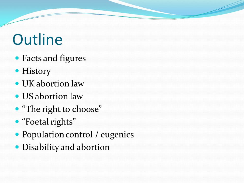 Outline of abortion research paper