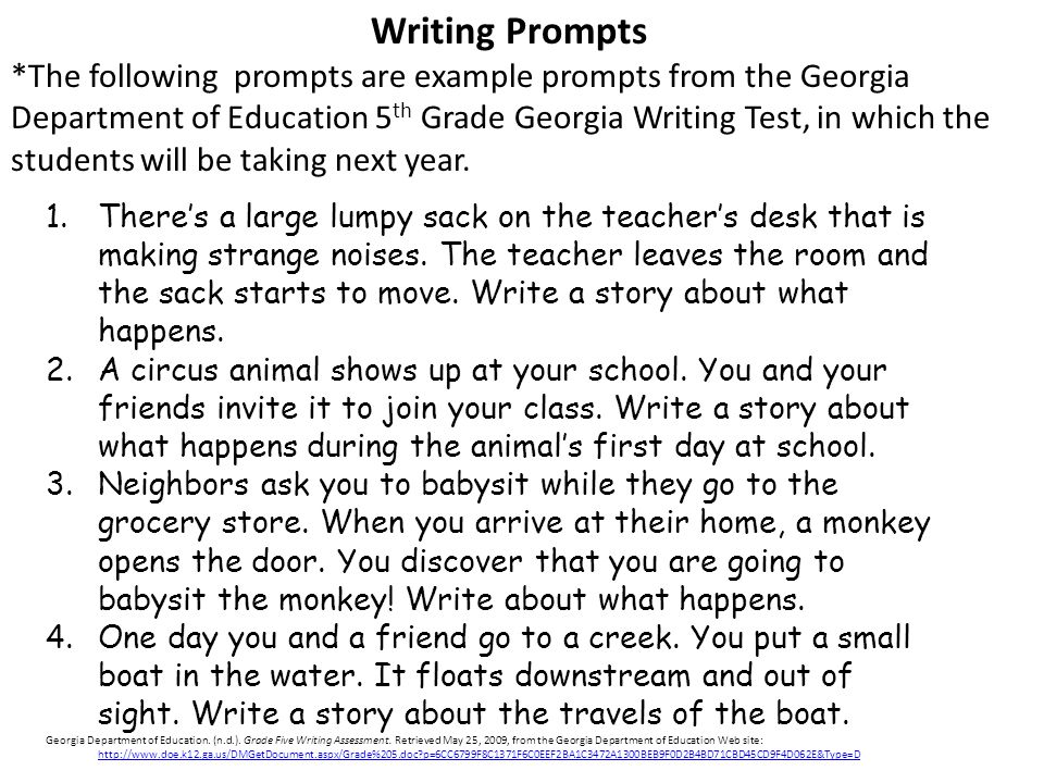 Writing For Fifth Grade Essay