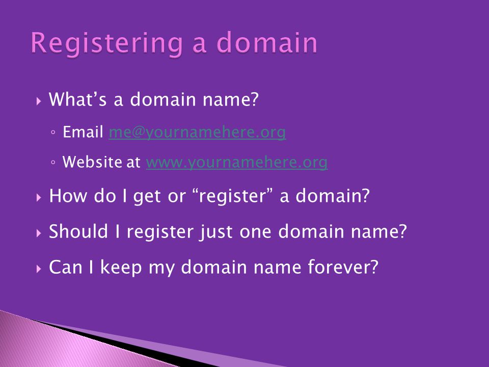  What’s a domain name.